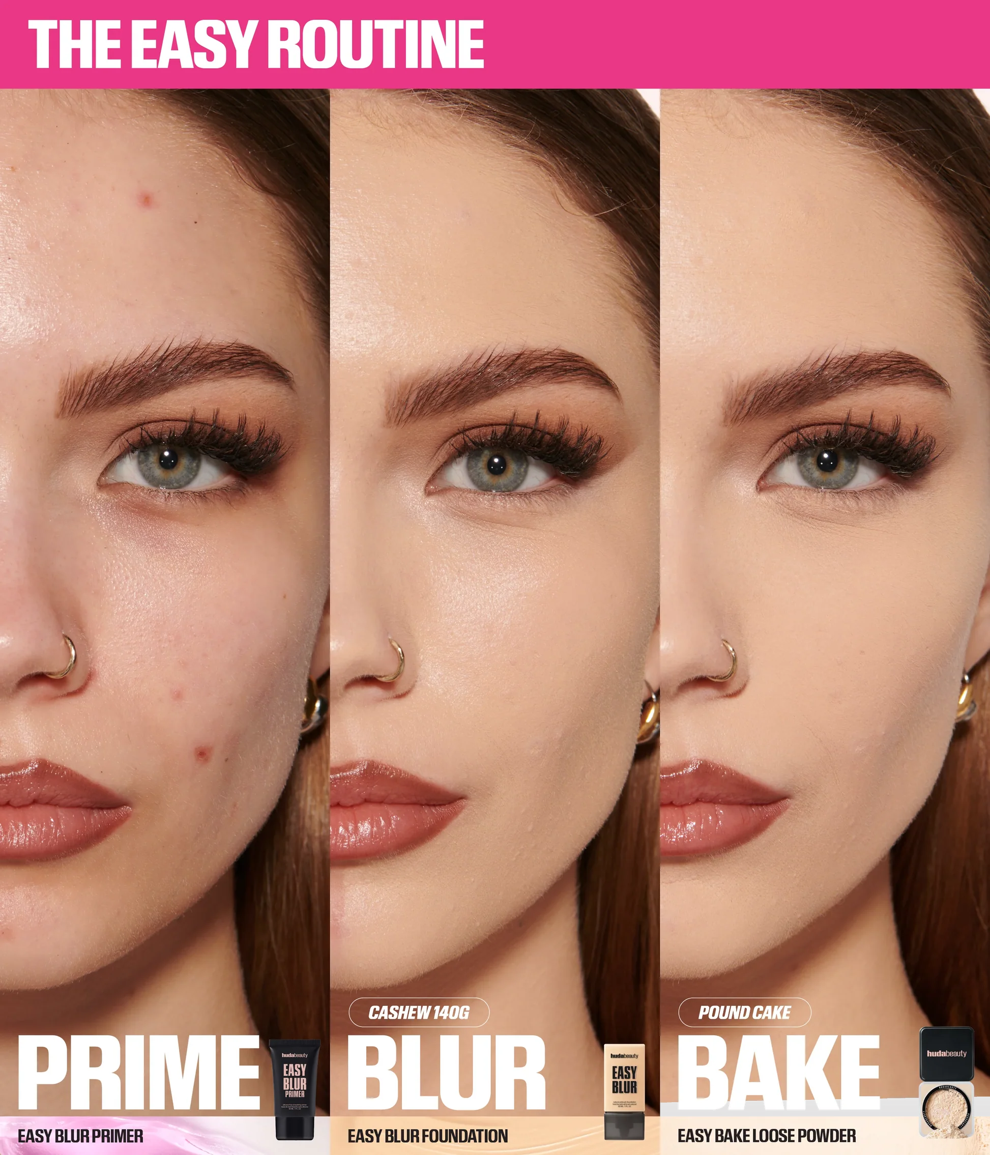Huda Beauty Easy Bake Loose Baking & Setting Powder ( Cherry Blossom Cake)6g
